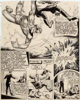 Arthur Cazeneuve Speed Comics #19 Complete Story Original Art (Harvey Comics, 1942). This Hitler-buster yarn, - | Heritage