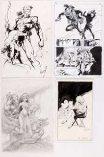 Mike Ploog, Paul Chadwick, Will Meugniot, and Others - Illustration Original Art Group of 5 (1989-2000s). Six - | Heritage