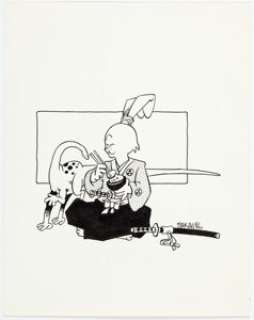 Stan Sakai - Usagi Yojimbo Commission Illustration Original Art (1990). A sweet and charming image of the Ronin - | Heritage