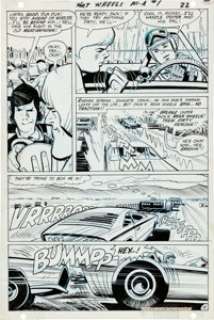 Alex Toth and Dick Giordano Hot Wheels #1 Page 19 Original Art (DC, 1970). Alex Toth takes a toy car tie-in - | Heritage