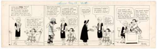 Martin Branner Winnie Winkle Daily Comic Strip Original Art dated 12-18-24 (Chicago Tribune, 1924). America’s - | Heritage