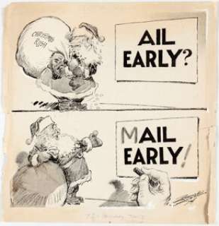 Joe Musial, Bruce Russell, and Others Various Christmas Greetings Original Art Group of 8 (ca. 1950s-2... (Total: 8 Original Art) | Heritage