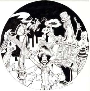 William Stout Bright Lights, Big City Rolling Stones Bootleg Album Cover Original Art (Trademark of Quality, - | Heritage