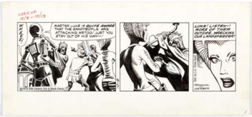 Russ Manning Star Wars Daily Comic Strip Original Art dated 10-8-79 (L.A. Times Syndicate, 1979).... | Heritage