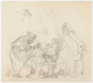 Heinrich Kley Spectre of Death Original Preliminary Artwork (c. 1930s)....