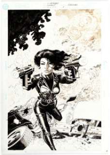 Paul Gulacy and Jimmy Palmiotti Reload #1 Cover Original Art (DC, 2003).... | Heritage