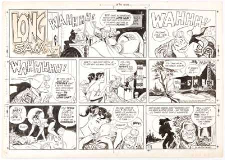 Bob Lubbers Long Sam Sunday Comic Strip Original Art dated 8-7-60 (United Feature Syndicate, 1960).... | Heritage