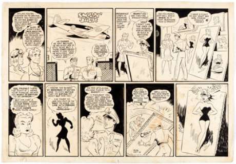  - Zack Mosley Smilin‘ Jack Sunday Comic Strip Original Art dated 10-11-42 (News Syndicate, 1942)....