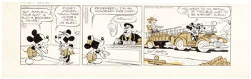 Floyd Gottfredson Mickey Mouse Daily Comic Strip Original Art dated 7-16-56 (King Features Syndicate, 1956).... | Heritage