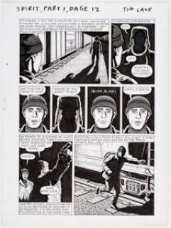  - Tim Lane Abandoned Cars #1 "Spirit" Story Page 9 Original Art (Fantagraphics Books, 2008)....