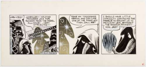 Russ Manning Studio Star Wars Daily Comic Strip Original Art dated 8-16-79 (L. A. Times Syndicate, 1979). ... | Heritage