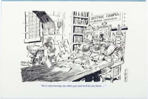  - Bruce Bolinger Sistine Chapel Gag Original Art (2015). ...