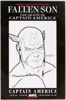  - Talent Caldwell Fallen Son: The Death of Captain America #3 Sketch Variant Cover Original Art (Marvel, 2007) Condi...