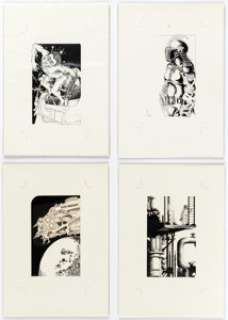  - John Stewart Pells Stern (Downbelow Station) Paperback Novel Illustrations Original Art Group of 4 (Heyne, c. 1984... (Total: 4 Original Art)