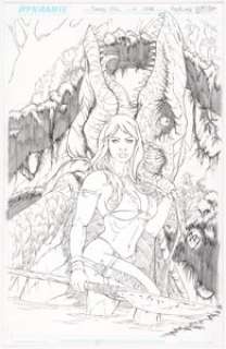 Adriano Batista Jungle Girl #1 Cover Original Art (Dynamite, 2007).... | Heritage