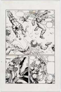  - Rik Levins and Kathryn Bolinger X-O Manowar #33 Story Page 17 Armorines Original Art (Valiant, 1994)....