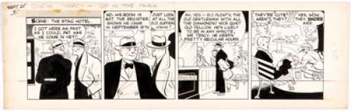 Chester Gould Dick Tracy Daily Comic Strip Original Art dated 9-25-45 (Chicago Tribute Syndicate, 1945).... | Heritage