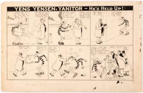 R.W. Taylor Yens Yensen, Yanitor Sunday Comic Strip Original Art (New York World Syndicate, c. 1910).... | Heritage