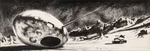 John Schoenherr - Spaceship Illustration Original Art (c. 1950s).... | Heritage