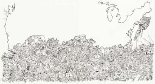 Sergio Aragones MAD "Scavenger Hunt" Double Page Spread Original Art (c. 1980s).... | Heritage