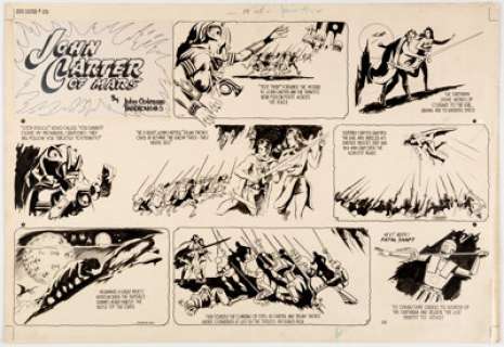 John Coleman Burroughs John Carter of Mars #28 Sunday Comic Strip Original Art dated 6-14-42 (United Feature Syndi... | Heritage