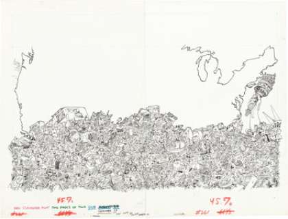 Sergio Aragones MAD "Scavenger Hunt" Double Page Spread Original Art (c. 1980s).... | Heritage