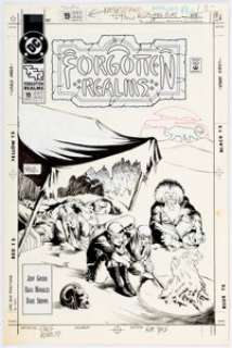 Rags Morales Forgotten Realms #19 Cover Original Art (DC, 1991)....