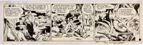 Fred Harman Red Ryder Daily Comic Strip Original Art dated 8-9-57 (McNaught Syndicate, 1957). The strip, which ran - | Heritage