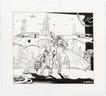 Spain Rodriguez Screw Magazine #1449 Cover Original Art (1996).... | Heritage