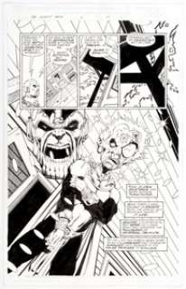 Jim Starlin and Al Milgrom Infinity Abyss #6 Story Page 15 Original Art (Marvel, 2002). Warlock faces his own - | Heritage