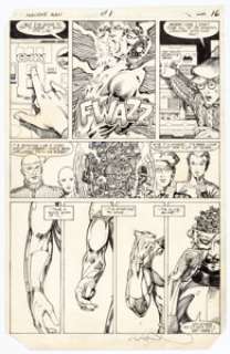 Herb Trimpe and Barry Windsor-Smith Machine Man #1 Story Page 12 Original Art (Marvel, 1984).... | Heritage
