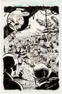 Ron Garney and Denis Rodier Captain America #446 Splash Page 23 Original Art (Marvel, 1995). Captain America teams - | Heritage