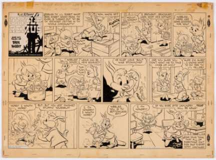 Dick Moores Uncle Remus and His Tales of Brer Rabbit Sunday Comic Strip Original Art dated 5-18-47 (King Features -