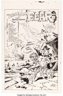Alex Niño Adventure Comics #425"Captain Fear" Unpublished Splash Page 1 Original Art (DC, 1972). - | Heritage