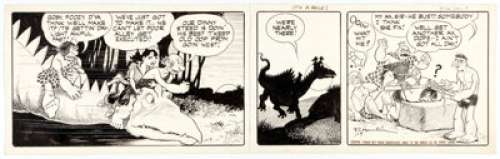 V.T. Hamlin Alley Oop Daily Comic Strip Original Art dated 1-7-49 (NEA Service, 1949). Ten years after he had - | Heritage