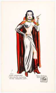 Milton Caniff Dragon Lady Meets Joan Crawford Original Art and Photograph Group of 2 (1964).  Caniff never lost - | Heritage