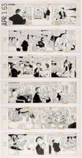 Frank King Gasoline Alley Consecutive Daily Comic Strip Original Art Group of 6 (Chicago Tribune, 1963).... (Total: 6 Original Art) | Heritage