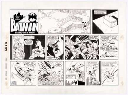 Carmine Infantino (as Cinfa) and John Nyberg Batman Sunday Comic Strip Original Art dated 4-28-91 (Creators Syndic... | Heritage