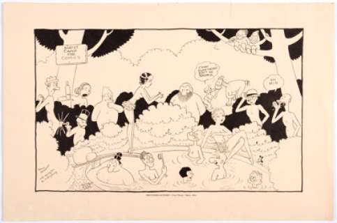 Fred Lasswell and Karl Hubenthal Caricature of Cartoonist Ferd Johnson and Other Comics Characters Original Art an... (Total: 3 Original Art)