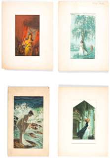 Victor Prezio - Paperback Novel Cover Preliminary Painting Original Art Group of 4 (c. 1960-70s). These four - | Heritage