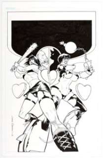 Jimmie Robinson - Bomb Queen vs Hack/Slash Cover Original Art (Image, 2011).