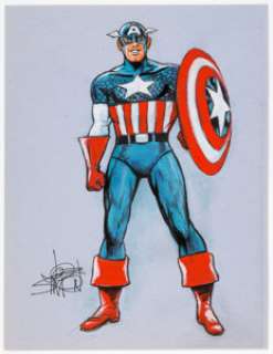 Joe Simon - Captain America Illustration Original Art (c. 2000s). The Sentinel of Liberty, Captain America... as - | Heritage