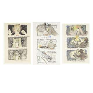 A Raiders of the Lost Ark group of production copy storyboards with hand coloring by David J. NegrÃ³n | Bonhams