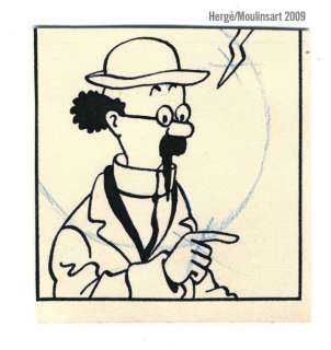 Herge | Le Trésor de Rackham le Rouge. Tournesol. Encre de Chine et crayon | Coutau Bégarie