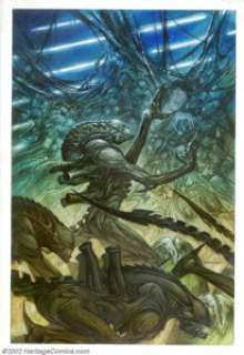 Dave Dorman - Original Art for Aliens: Tribes, page 17 (Dark Horse, 1992). "Blackened, glistening claws - | Heritage