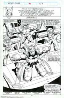 Ron Lim and Mike DeCarlo - Original Splash Page Art for The Mighty Thor #412, page 1 (Marvel, 1991). Ron Lim - | Heritage