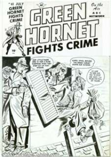 Al Avison - Original Cover Art for Green Hornet Comics #40 (Harvey, 1949). Two crooks are in for a big surprise, - | Heritage