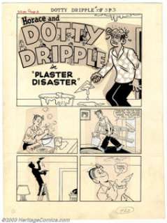 Buford Tune - Original Art for Horace and Dotty Dripple Comics #33 (Harvey, 1953). In 1931, Buford Tune created - | Heritage