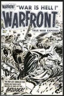 Lee Elias - Original Cover Art for Warfront #11 (Harvey, 1950s). The text box says it all: "The Red Lice - | Heritage
