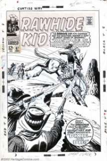 Larry Lieber - Original Cover Art for Rawhide Kid #67 (Marvel, 1968). Considering that Silver Age covers are among - | Heritage